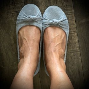 Worn Grey flats
